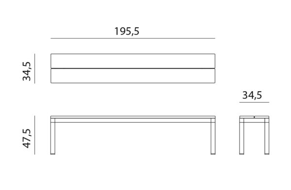 N.4905X Rio Alu Bench - Bild 5